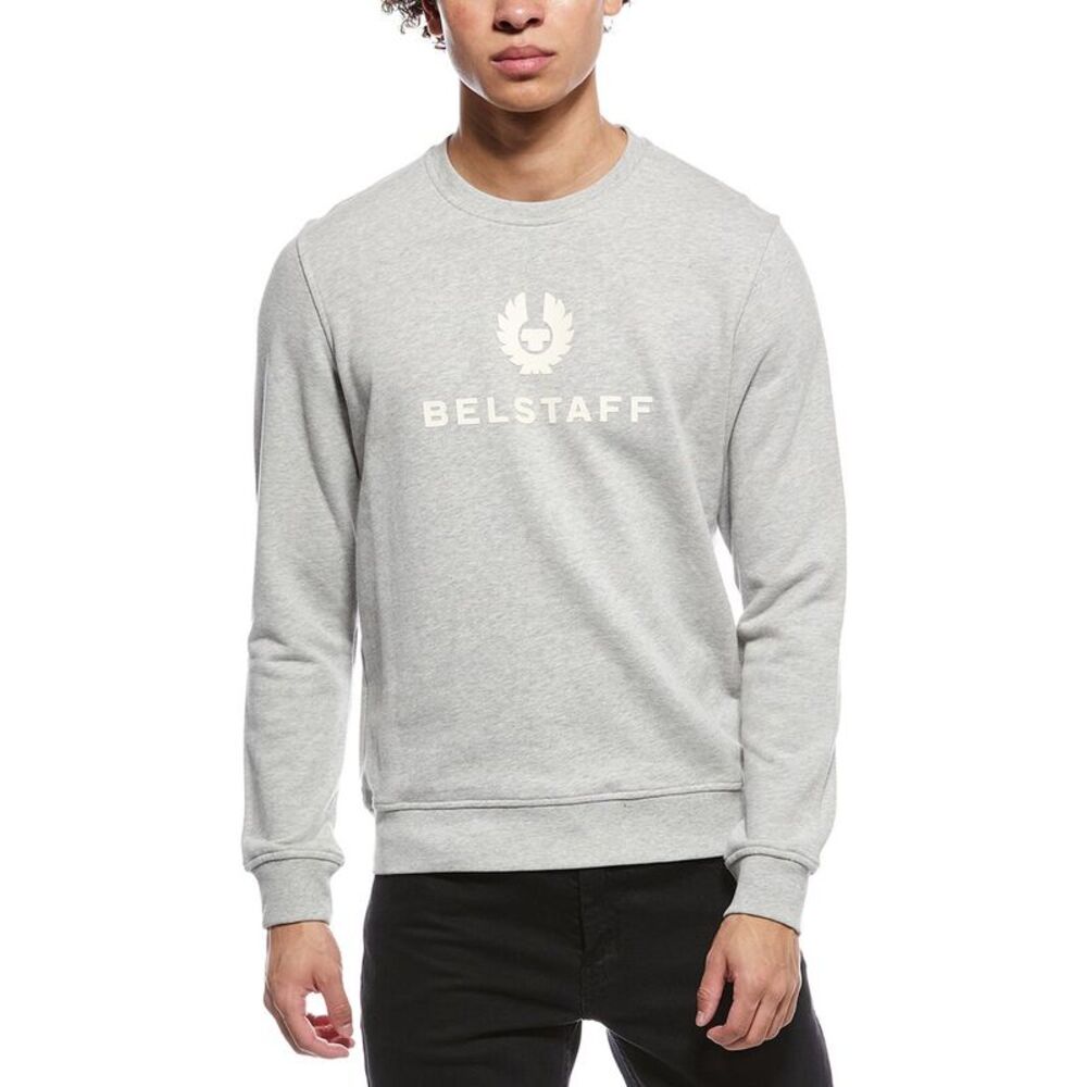 Belstaff Mens  Signature Crewneck Sweatshirt, Grey